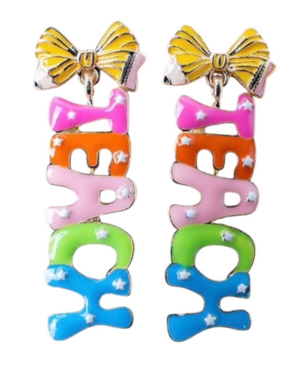 Shiny Luxe Teach Time Coquette Earrings (NWT)